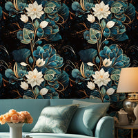 Retro Floral Self-Adhesive Wallpaper