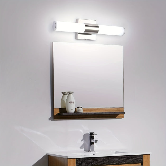 LED Vanity Lights, Modern Stainless Steel Bathroom Light Fixtures Over Mirror as Make Up Lighting Bath Wall Sconces Lamp (8W 40.01cm)