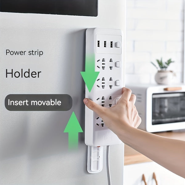 Multi-Functional Wall-Mounted Power Strip Holder - No Drill - 5Pcs