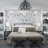 European Palace Style 3D Embossed Wallpaper