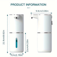 A 380Ml Bathroom Liquid Dispenser for Hand Soap, Featuring a Rechargeable, Wall-Mounted Automatic Sensor.