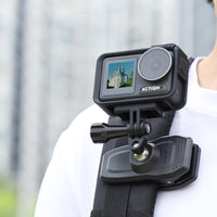 Swivel Backpack Clip Magnetic Action Camera Mount - 360 Degree Rotation