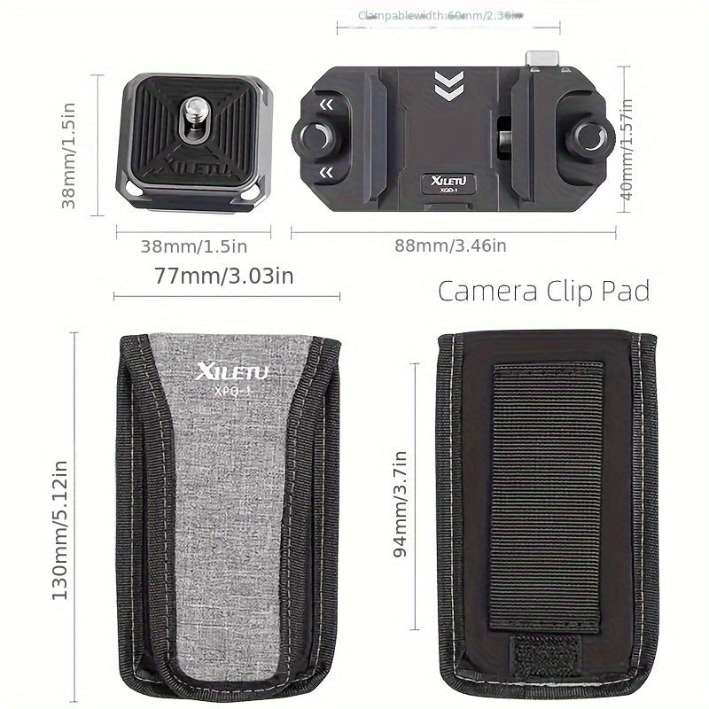 Arca Swiss Compatible Quick Release Plate Adapter, Metal Camera Mount Slider