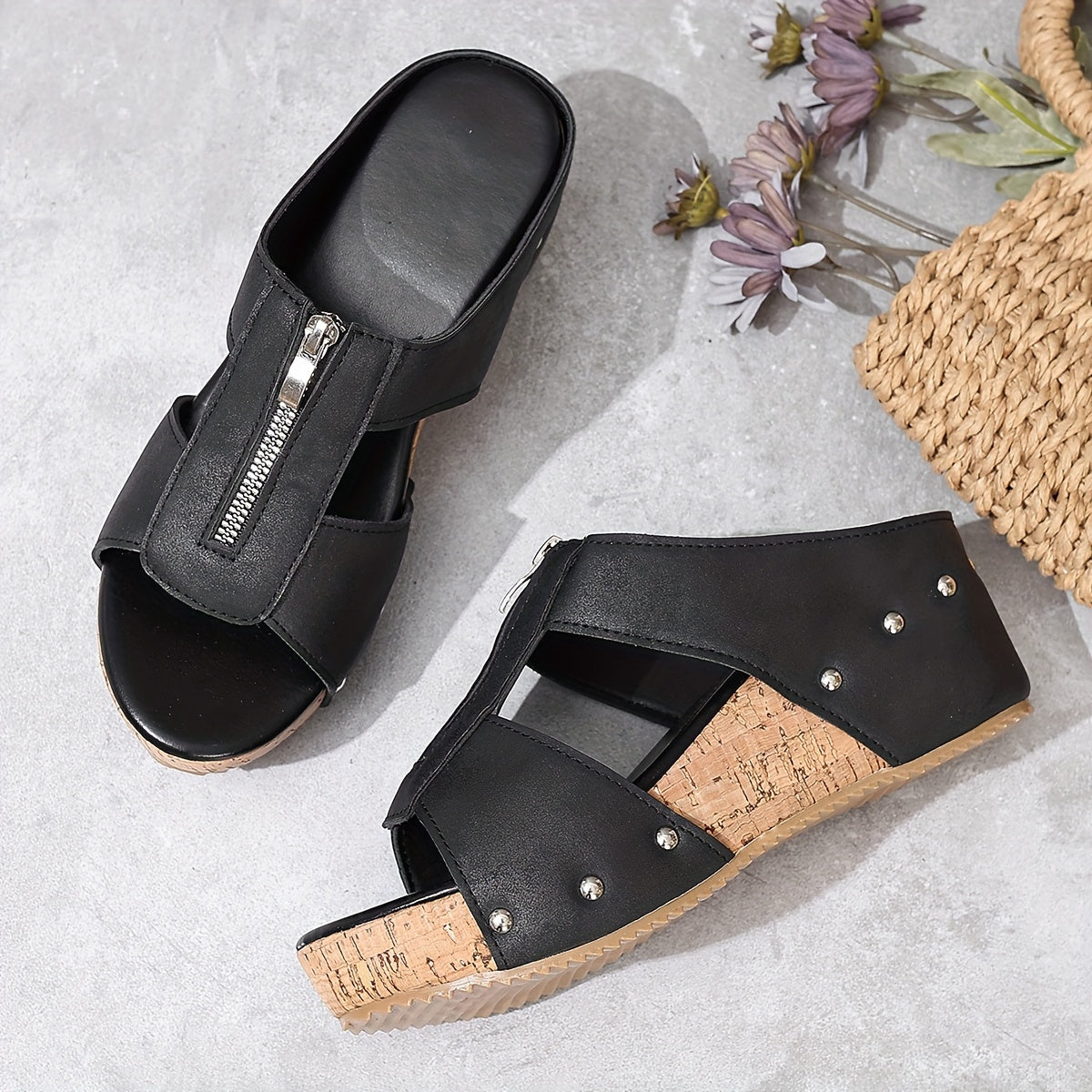 Women's Wedge Summer Slide Sandals