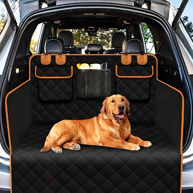 Waterproof SUV Trunk Liner, Universal Fit Ultrasonic Back Seat Protector Mat