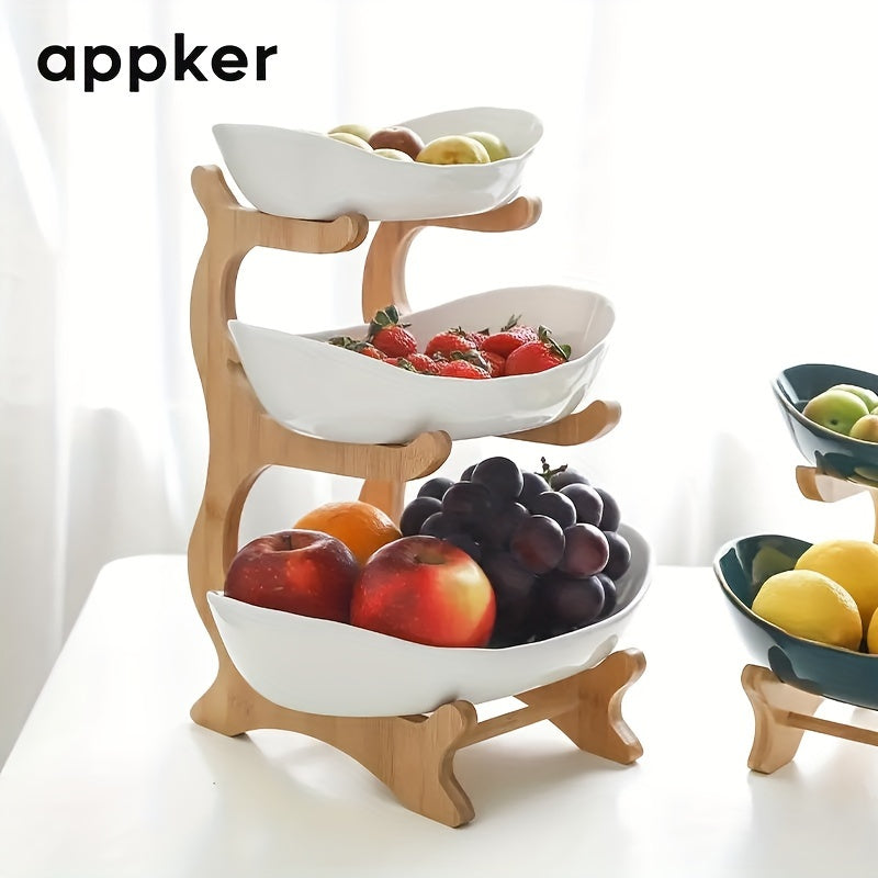 Serving Tray Set - Oval Fruit, Snack, Candy, and Cake Stand