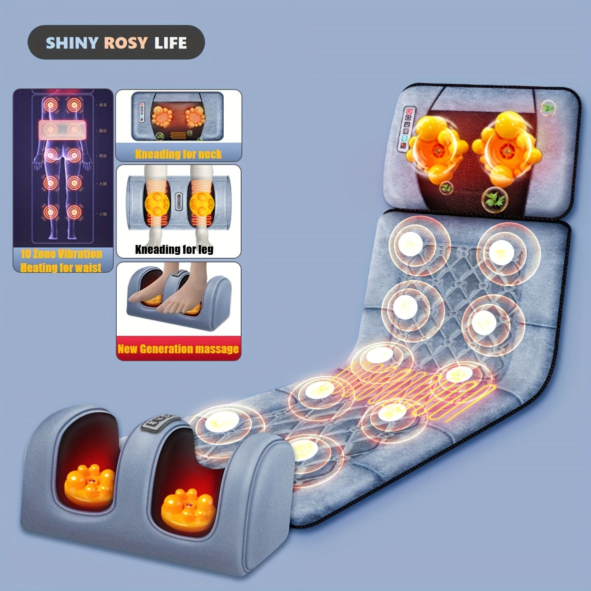 SHINY ROSY LIFE Full Body Massage Chair with Heat