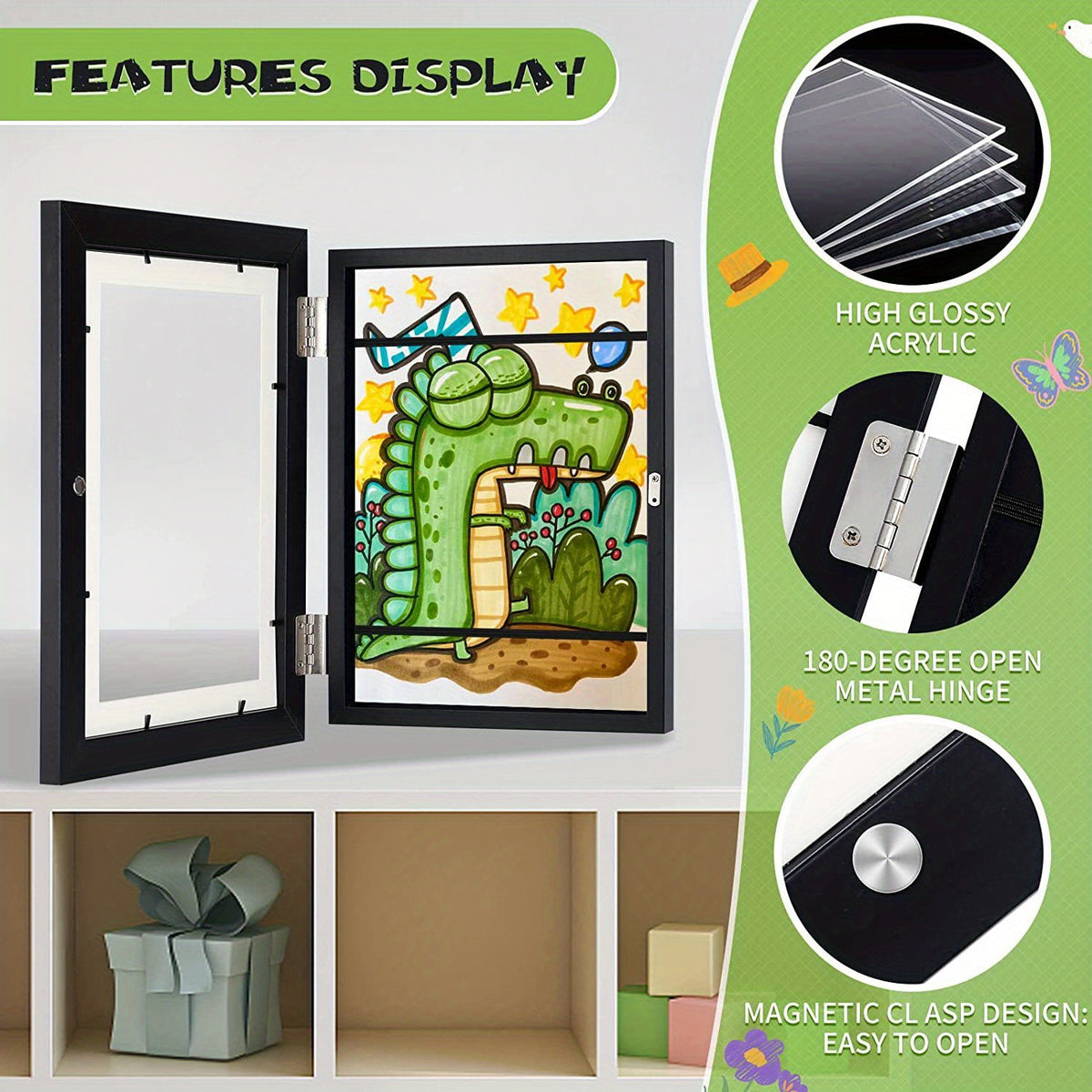 Kids Art Frame Front Opening Changeable Frames