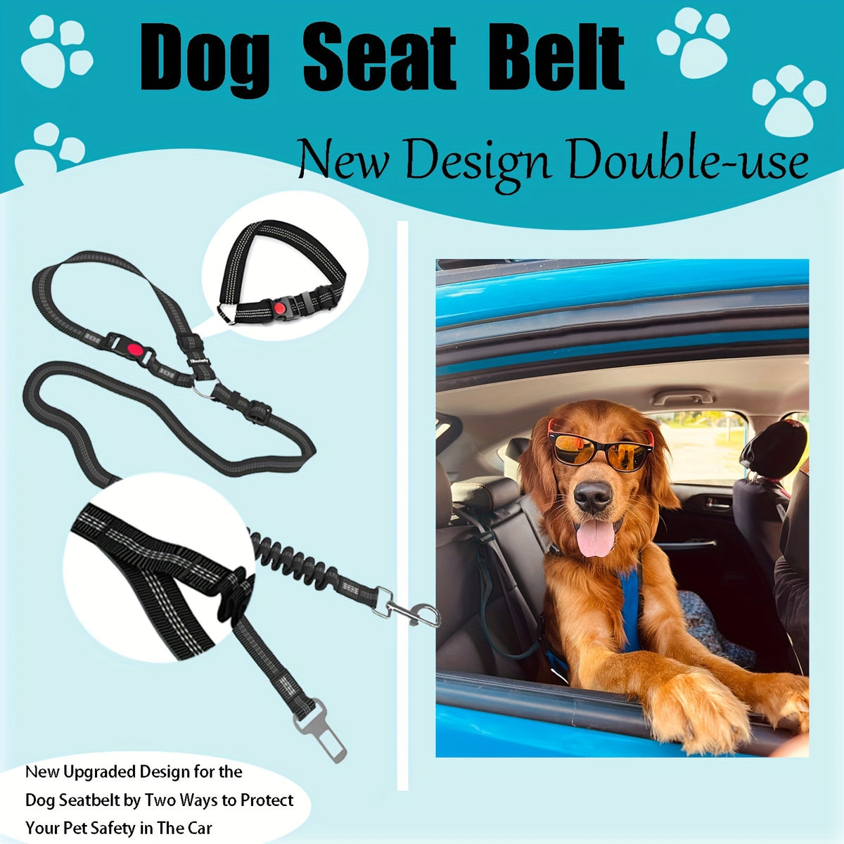 Dog Seat Belt for Car Upgraded