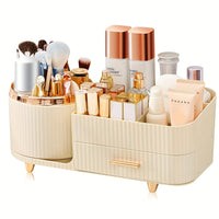 Makeup Organizer, 360° Rotating With Drawers For Vanity