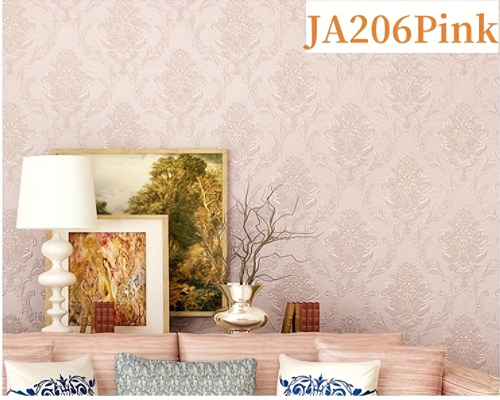 3D Embossed Self-Adhesive Wallpaper, Floral Pattern