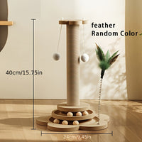 High-Quality Cat Spinning Toy with a Sisal Scratching Post