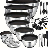 Stainless Steel Mixing Bowl Set with Sealing Lids