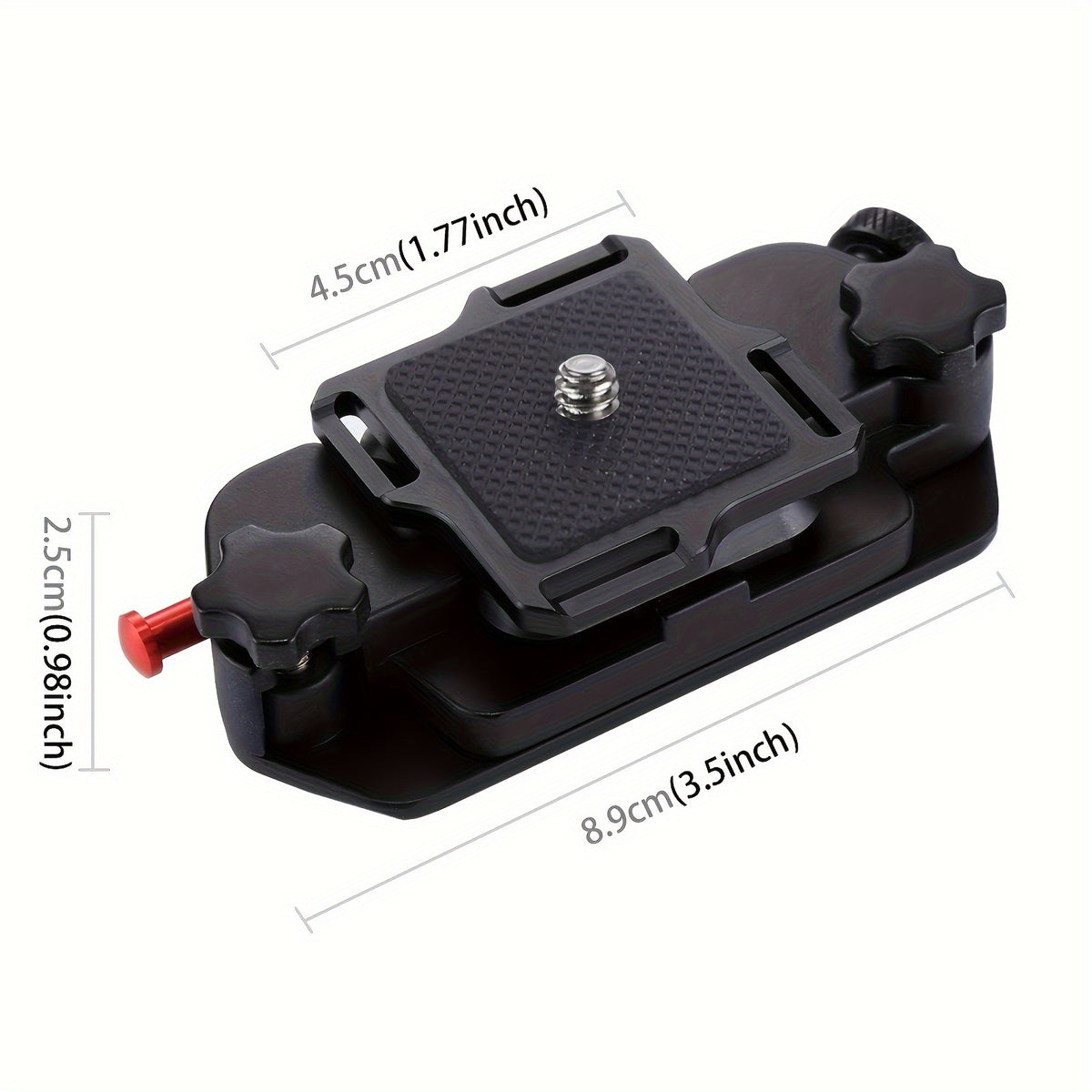 Quick Release Action Camera Mount with Aluminum Alloy Clip & Backpack Strap