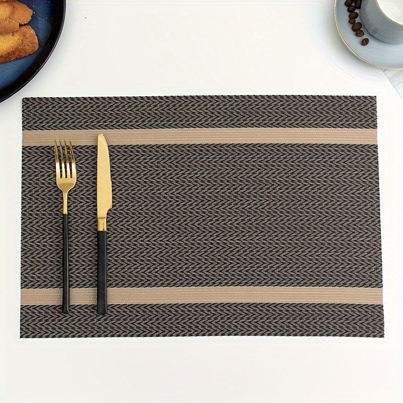Washable Placemat, PVC Non-slip Heat Insulation Placemat, Heat Resistant Mat