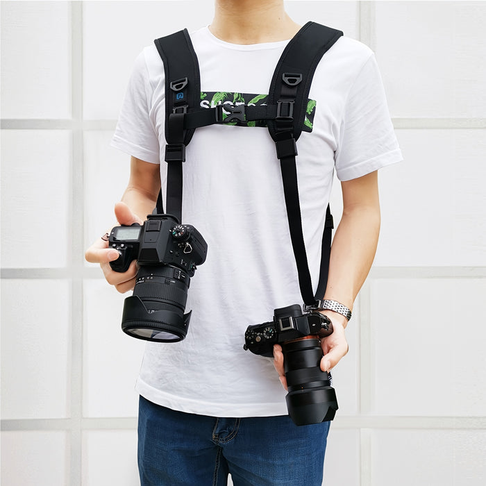 Quick Release Double Shoulder Harness Soft Pad Decompression Foam Strap Belt