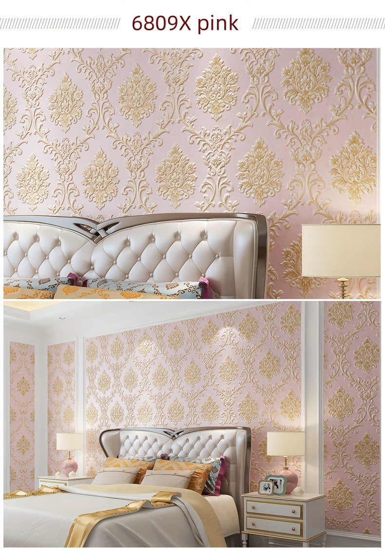 Self-Adhesive 3D Floral Wallpaper, Modern Flowery Style