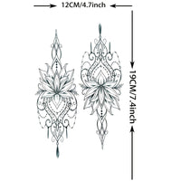 Realistic Waterproof Henna - Lotus Mandala Temporary Tattoo Stickers