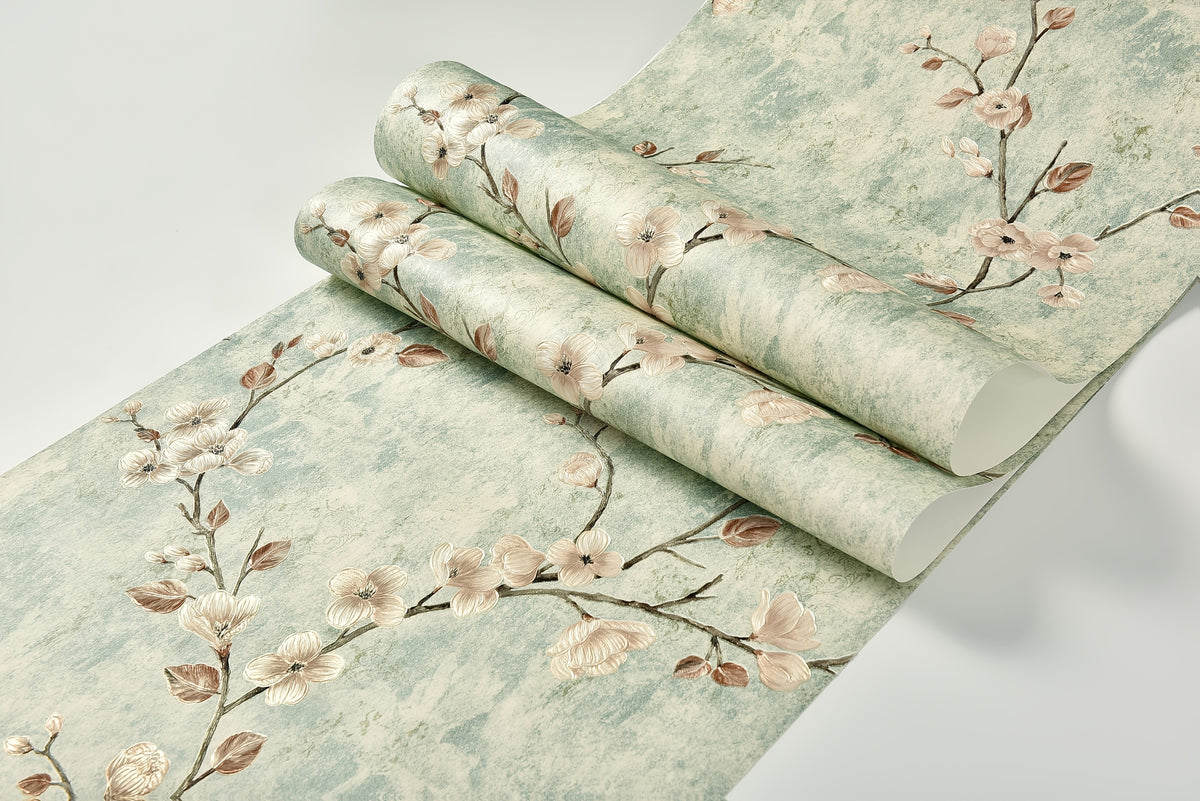 Peel & Stick 3D Floral Wallpaper - Thick, Self-Adhesive, Moisture-Resistant