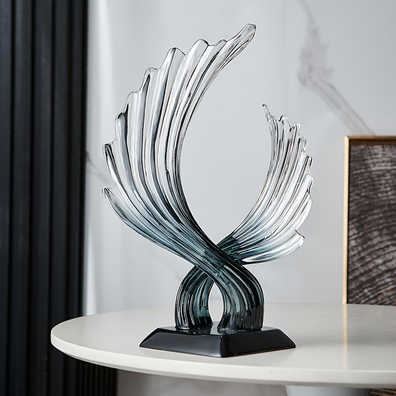 Modern Abstract Winged Art Statue - Resin Home Decor Sculpture