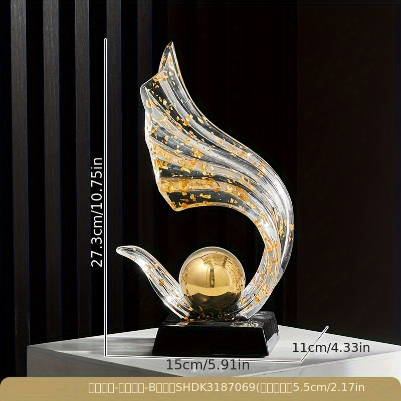 Elegant Resin Fantasy-Themed Art Sculpture - Modern Luxury Decor