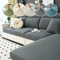 Modern Stretch Sofa Slipcovers - 1 Piece Polar Fleece Fabric Couch Protector, Machine Washable Sofa Cover, Fits Armchair to 4-Seater Sectional, Pet & Kid Friendly Furniture Protection