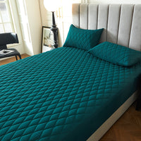 1pc Layered Solid Color Waterproof Mattress Protector (Without Pillowcase And Pillow Insert) Soft And Comfortable Mattress Cover Bedroom Guest Room Bedding Waterproof Mattress Protector Room Bedspread Non-slip All-inclusive P