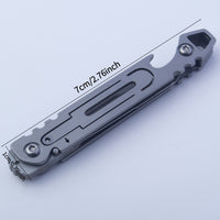 Stainless Steel Manual Retractable Box Cutter Knife, Portable Razor Handle for EDC and DIY