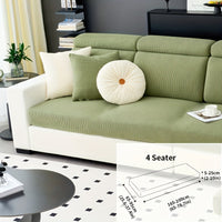 Modern Stretch Sofa Slipcovers - 1 Piece Polar Fleece Fabric Couch Protector, Machine Washable Sofa Cover, Fits Armchair to 4-Seater Sectional, Pet & Kid Friendly Furniture Protection