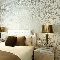 Classic European 3D Stereoscopic Relief Non-woven Wallpaper