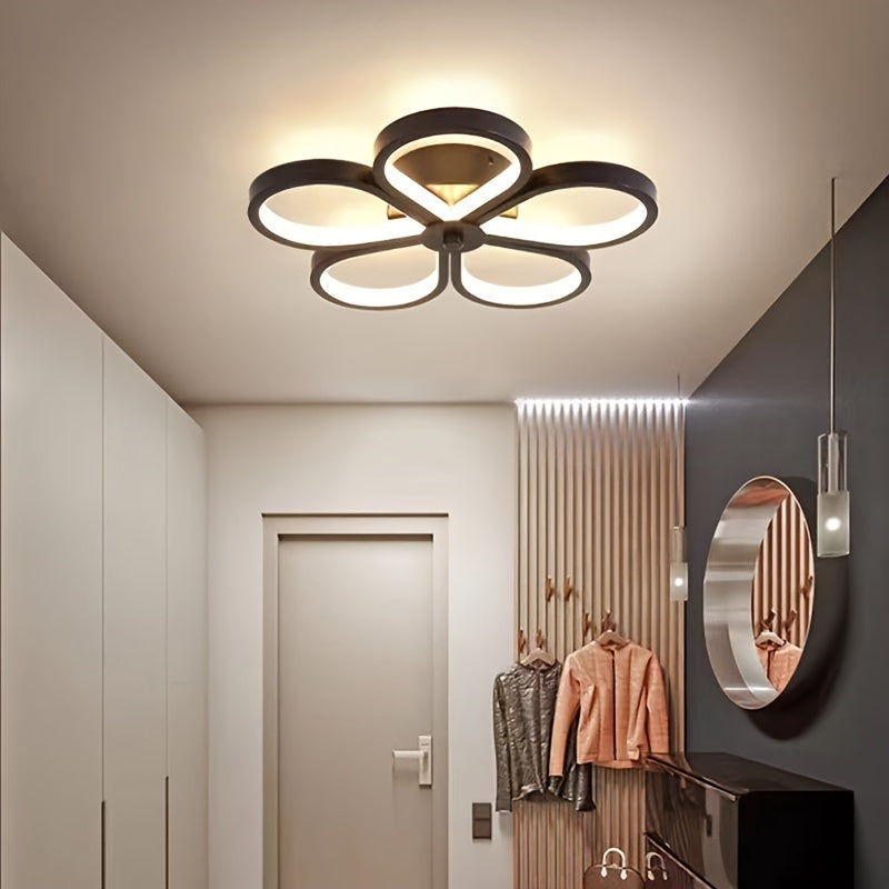 Modern Simple Ceiling Lamp Plum Blossom Shape, 3000k4500k6000 Dimmable Light, Suitable for Living Room, Kitchen, Bedroom, Bathroom, Balcony Corridor etc