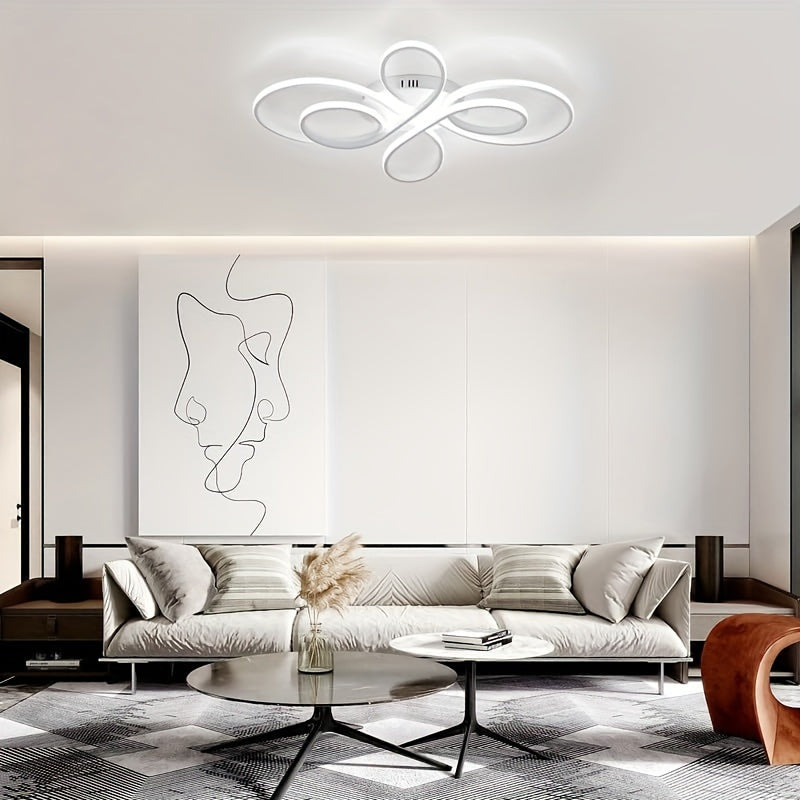 LED Ceiling Lamp Ceiling Light Living Room - Living Room Lamp White Modern Design 60W Butterfly-Shaped Ceiling Lighting for Bedroom Dining Room Study