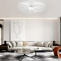 LED Ceiling Lamp Ceiling Light Living Room - Living Room Lamp White Modern Design 60W Butterfly-Shaped Ceiling Lighting for Bedroom Dining Room Study