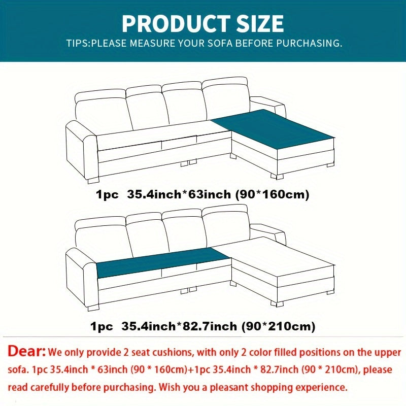 Modern Chenille Sofa Protection Pad 2pc Set – Pet Friendly, Non-Slip, Scratch Resistant – Machine Washable Polyester Sofa Covers for Armchair, Loveseat, 3-Seater, 4-Seater and Sectional Sofas