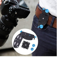 Quick Release Plate Clamp Adapter Camera Waist Belt Clip
