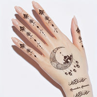 10 Sheets Eid Al-Fitr Hand Tattoos - Mehndi