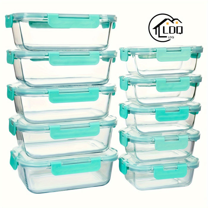 10 Pcs Premium Glass Meal Prep Containers