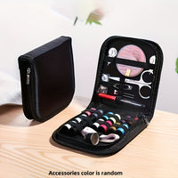 Portable Mini Travel Sewing Kit - Colorful Canvas, All-Season Essentials for Quick Repairs & Everyday Use