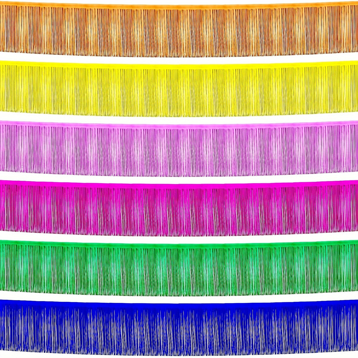 Golden Aluminum Foil Tassel Banner - Luxurious Metallic Streamer