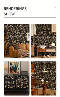 Elegant Floral Self-Adhesive Wallpaper