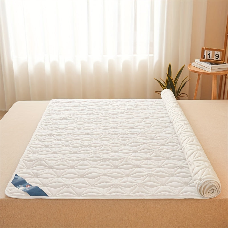 Ultra-Soft Waterproof Mattress Protector - Non-Slip, Comfortable Polyester, Ideal for Home, Hotel, Apartment, Dorm - Machine Washable, White (Pillowcase Not Included)