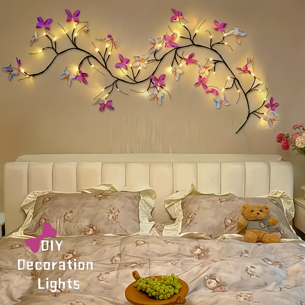 Flexible LED Willow Vine & Butterfly Tree Light - 129.84cm