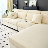 Modern Stretch Sofa Slipcovers - 1 Piece Polar Fleece Fabric Couch Protector, Machine Washable Sofa Cover, Fits Armchair to 4-Seater Sectional, Pet & Kid Friendly Furniture Protection