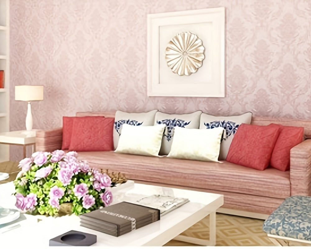 3D Embossed Self-Adhesive Wallpaper, Floral Pattern