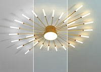 Modern LED Vortex Fireworks Ceiling Light – Sleek Acrylic Design with Illuminated Base, Neutral Lighting for Bedroom, Living Room, or Dining Room, Lights for Living Room