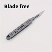 Stainless Steel Manual Retractable Box Cutter Knife, Portable Razor Handle for EDC and DIY