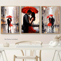 Romantic Abstract Canvas Art Set - 3-Piece - 39.88x59.94 cm