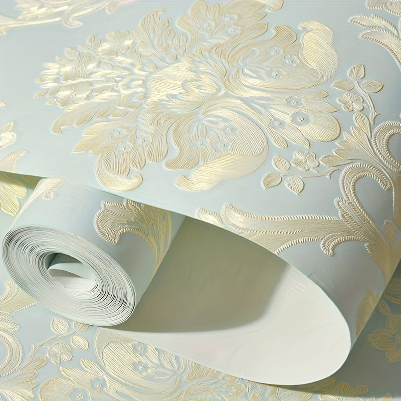 3D Embossed Self-Adhesive Wallpaper, Floral Pattern