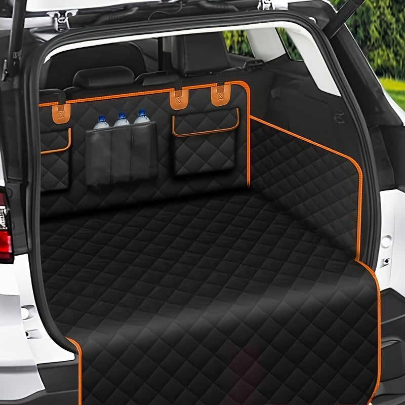 Waterproof SUV Trunk Liner, Universal Fit Ultrasonic Back Seat Protector Mat