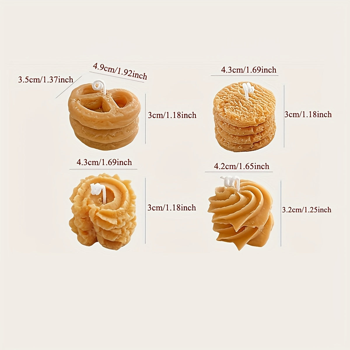 Cookie Aromatherapy Candles in Gift Box - 4-Pack